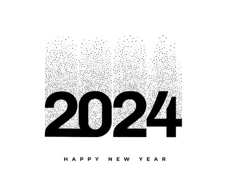 particle style 2024 new year eve holiday background vectorのイラスト素材
