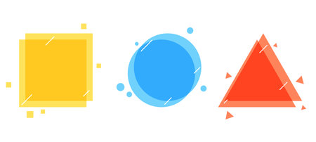 set of colorful 3d geometric basic shapes vectorのイラスト素材