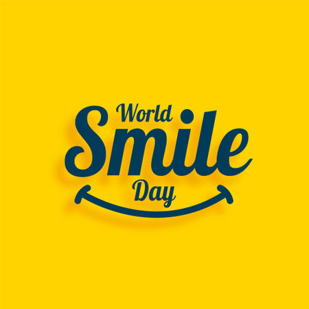 modern world smile day background spread joy and happiness vectorのイラスト素材