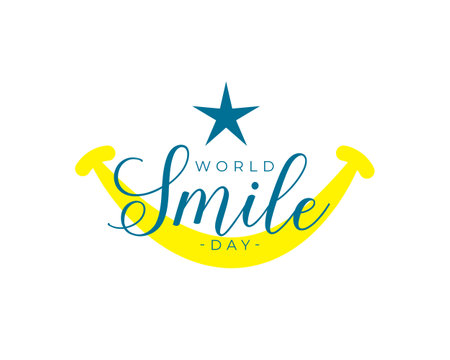 world smile day event card for cheerful with smiling faces vectorのイラスト素材