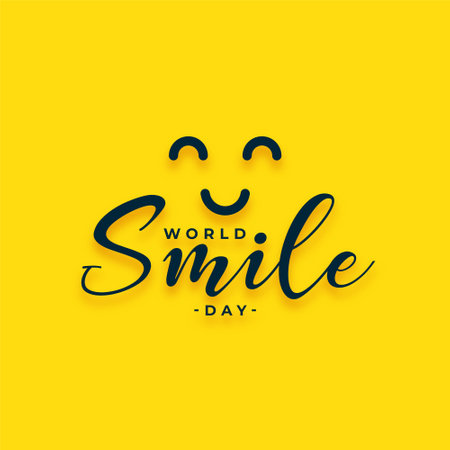 world smile day celebration background with cute cartoon face design vectorのイラスト素材