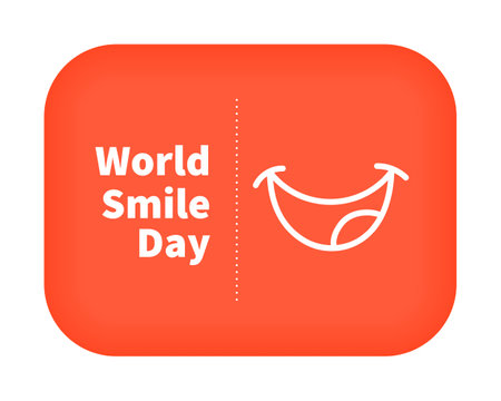 elegant and modern world smile day background for cheerful expression vectorのイラスト素材