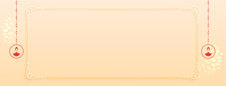 clean shubh diwali event banner with image and text spaceのイラスト素材