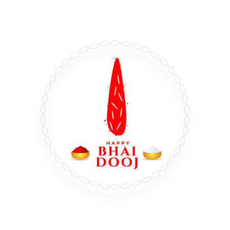 indian festival bhai dooj affection background with hindu ritual vectorのイラスト素材