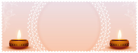 nice shubh diwali event banner with image or text spaceのイラスト素材