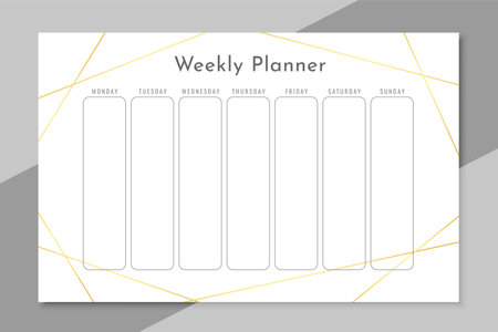 weekly planner schedule template for to do list design vectorのイラスト素材