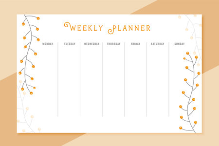weekly planner to do list template for business vectorのイラスト素材