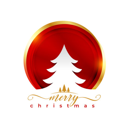 merry christmas festive background with papercut pine tree vectorのイラスト素材