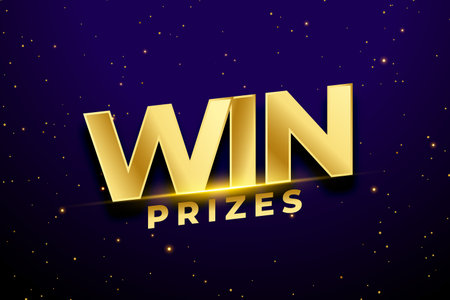 celebration and surprise gift for a winner on win prize banner vectorのイラスト素材
