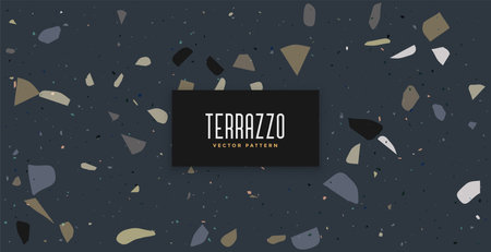 modern terrazzo tile texture background for marble or granite piece vectorのイラスト素材