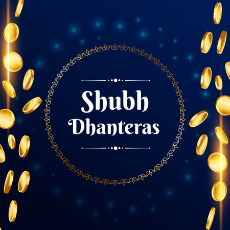 eye catching shubh dhanteras religious background for prosperity and wealth vectorのイラスト素材
