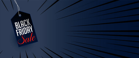 hanging style black friday sale coupon tag banner with comic expression vectorのイラスト素材