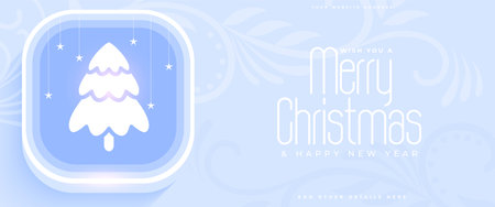 merry christmas and new year eve party invitation banner design vectorのイラスト素材