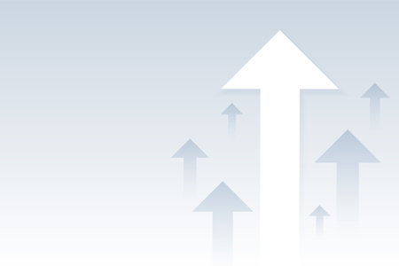corporate economy growth arrow towards upward direction vectorのイラスト素材