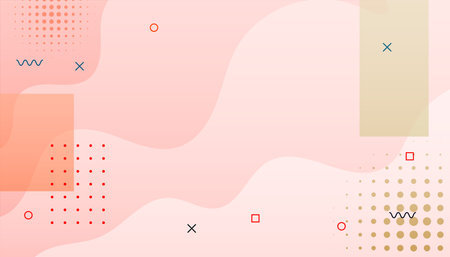 minimal memphis pattern geometric wallpaper in abstract style vectorのイラスト素材