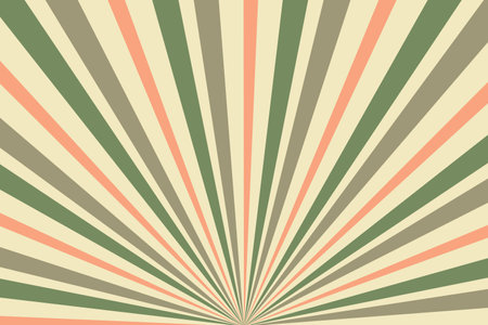 retro style radial stripe line pattern background vectorのイラスト素材