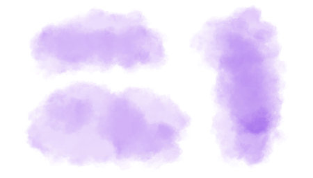 brush stroke style purple color tone background in set of three vectorのイラスト素材