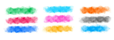 artistic and dirty colorful ink blob background in collection vectorのイラスト素材