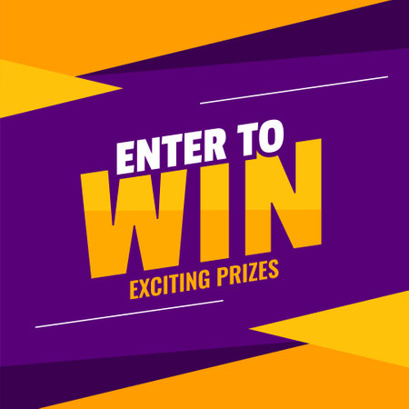 enter to win prizes background login to giveaway contest vectorのイラスト素材