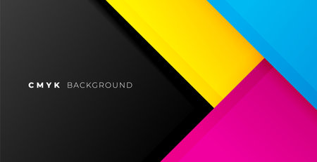 creative cmyk abstract banner in paper style vectorのイラスト素材