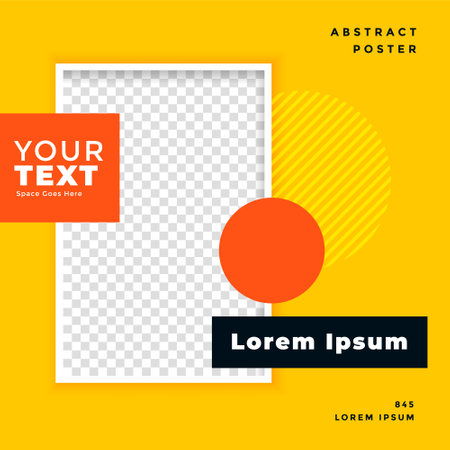 trendy social media mockup frame background with image space vectorのイラスト素材
