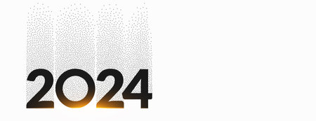 particle style 2024 lettering new year eve wallpaper design vectorのイラスト素材