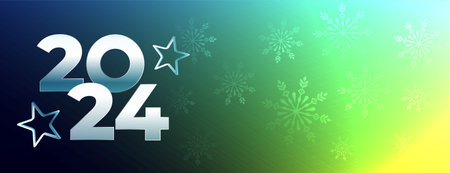 modern 2024 lettering new year eve banner design vector