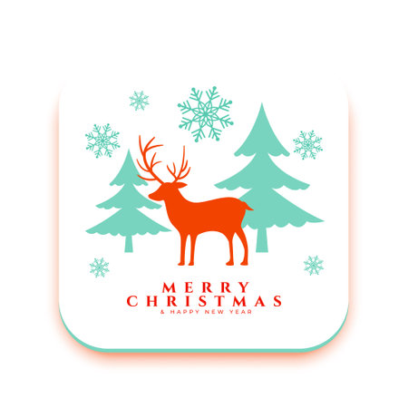 decorative merry christmas greeting card with xmas elements design vectorのイラスト素材