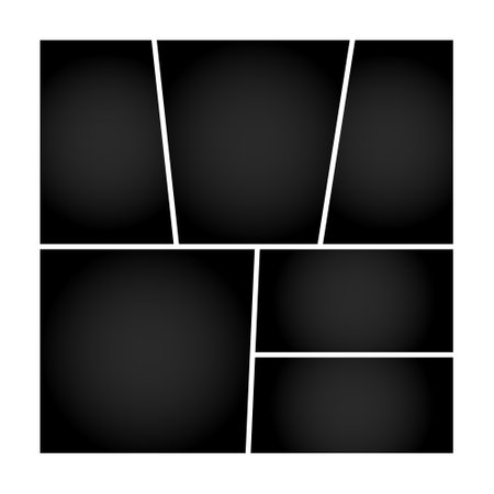 empty collage frames templates for photos and images vectorのイラスト素材