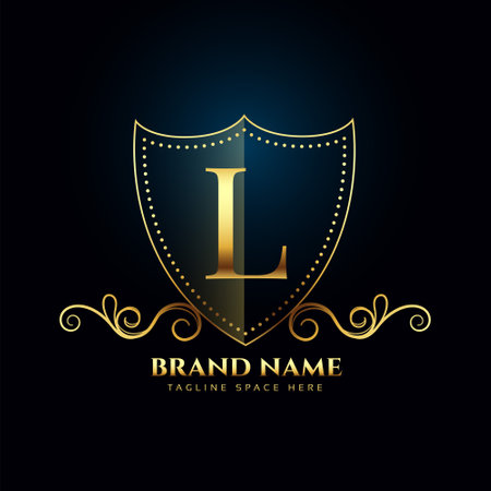 royal initial L logo background for corporate identity vectorのイラスト素材