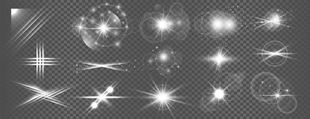 glowing transparent burst rays background in set vectorのイラスト素材