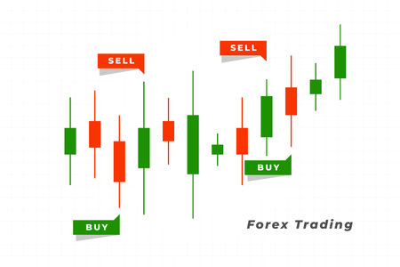 candle stick forex trading chart background for financial growth vectorのイラスト素材
