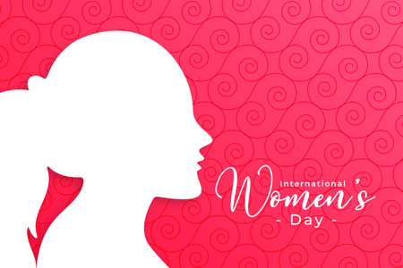 international women's day eve background with papercut female face vectorのイラスト素材