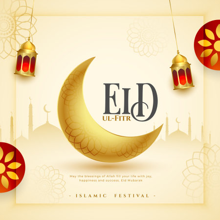 decorative eid ul fitr festive holiday background design vectorの写真素材