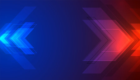 glowing red and blue arrow background design vectorのイラスト素材
