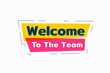 joyful welcome banner to celebrate new hiring vectorのイラスト素材