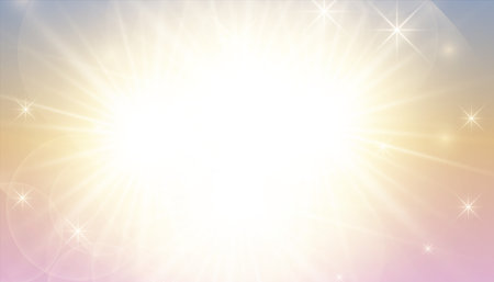 glowing and shiny glare banner with sunrays effect vectorのイラスト素材