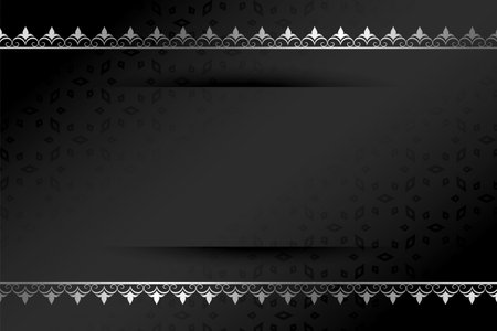 ethnic style floral border background with text space vectorのイラスト素材