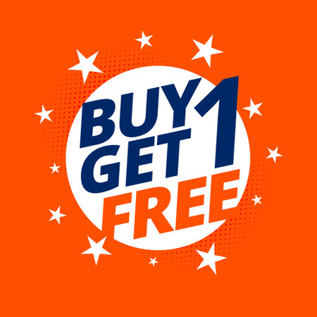 stylish buy one get one free sale offer template for business promo vectorのイラスト素材