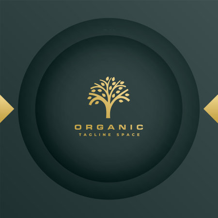 premium tree logo for business identity concept vectorのイラスト素材