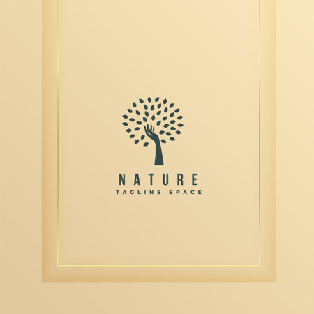 natural tree icon in herbal life concept vectorのイラスト素材