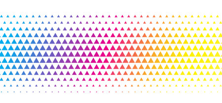 geometric style cmyk colors triangle pattern banner design vectorのイラスト素材