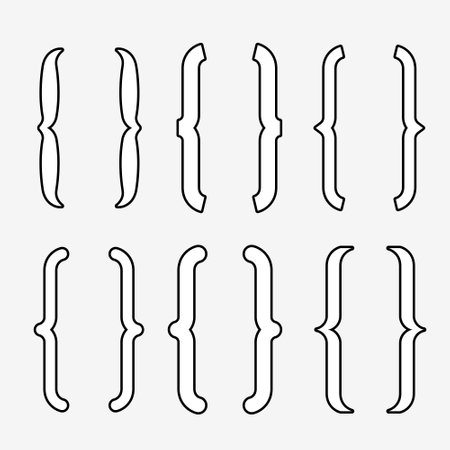 collection of punctuation bracket frame background for text talk or dialog vectorのイラスト素材