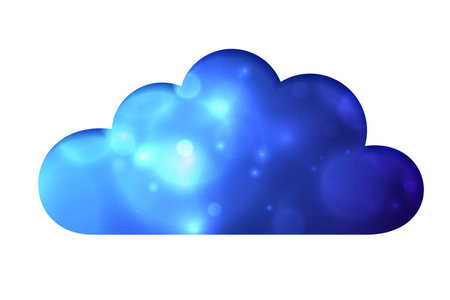 papercut style beautiful blue cloud background design vectorのイラスト素材
