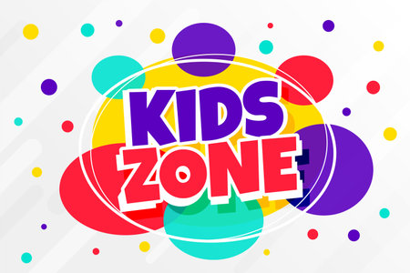 kids game zone banner for children playroom vectorのイラスト素材