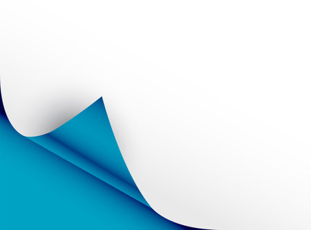 realistic empty paper fold corner mockup design vectorのイラスト素材