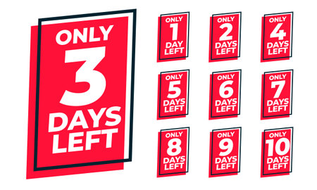 countdown days left to go website or sale promotion vectorのイラスト素材