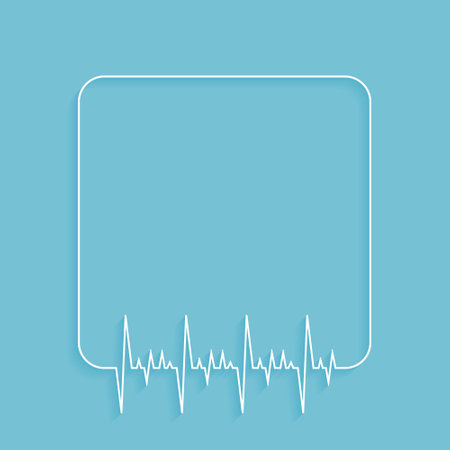 line style medical frame background with blank space vectorのイラスト素材