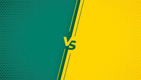 dual challenge versus vs poster with halftone effect vectorのイラスト素材