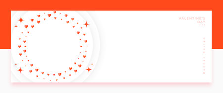 paper style cute love heart frame banner with text space vectorのイラスト素材